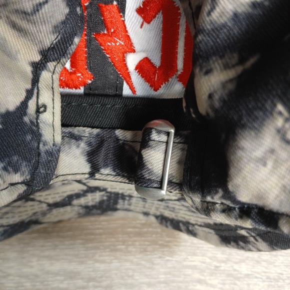 AC/DC Adjustable Baseball Cap Hat‎ H3 Headwear Black Tie-Dye HA - Picture 7 of 8